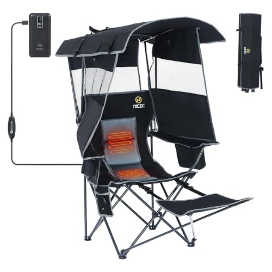 Chair with Canopy, Heated Camp - Outdoor Sports Umbrella บทวิจารณ์และราคา