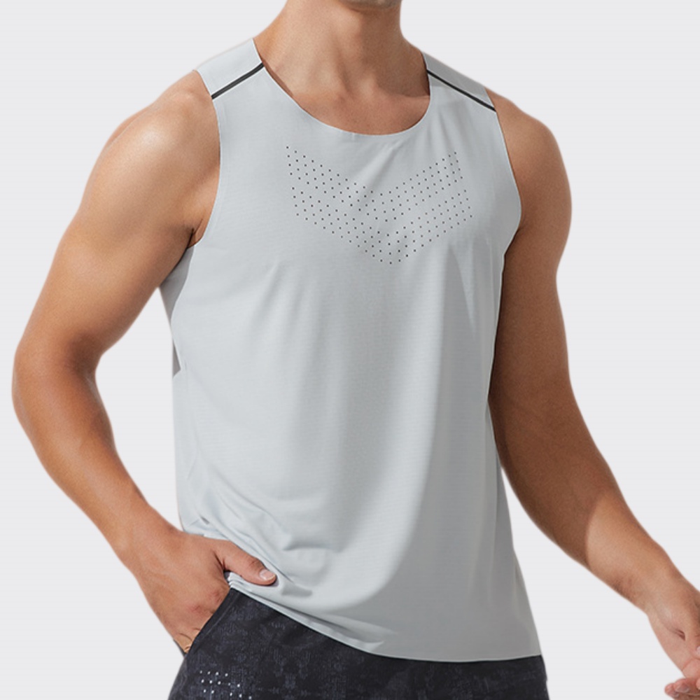 Men Gym Vest Quick Dry Running - Outdoor Sport Logo บทวิจารณ์และราคา