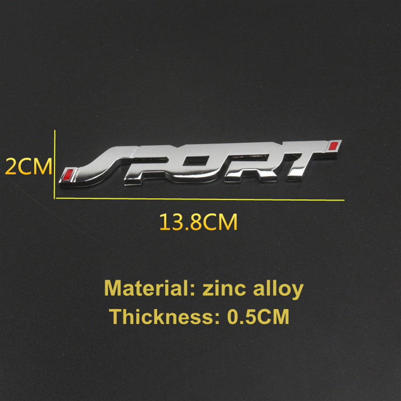 1PC Metal Chrome Black Letters - Outdoor Sport Logo บทวิจารณ์และราคา