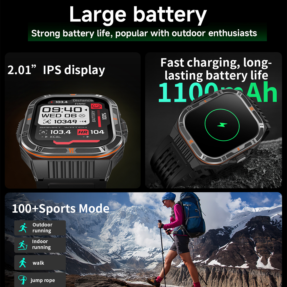 2025 New 1100mAh Battery Smart - Outdoor Sport News บทวิจารณ์และราคา
