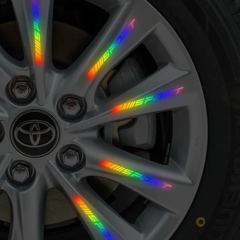 4Pcs Universal Reflective Rim  - Outdoor Sport Logo บทวิจารณ์และราคา