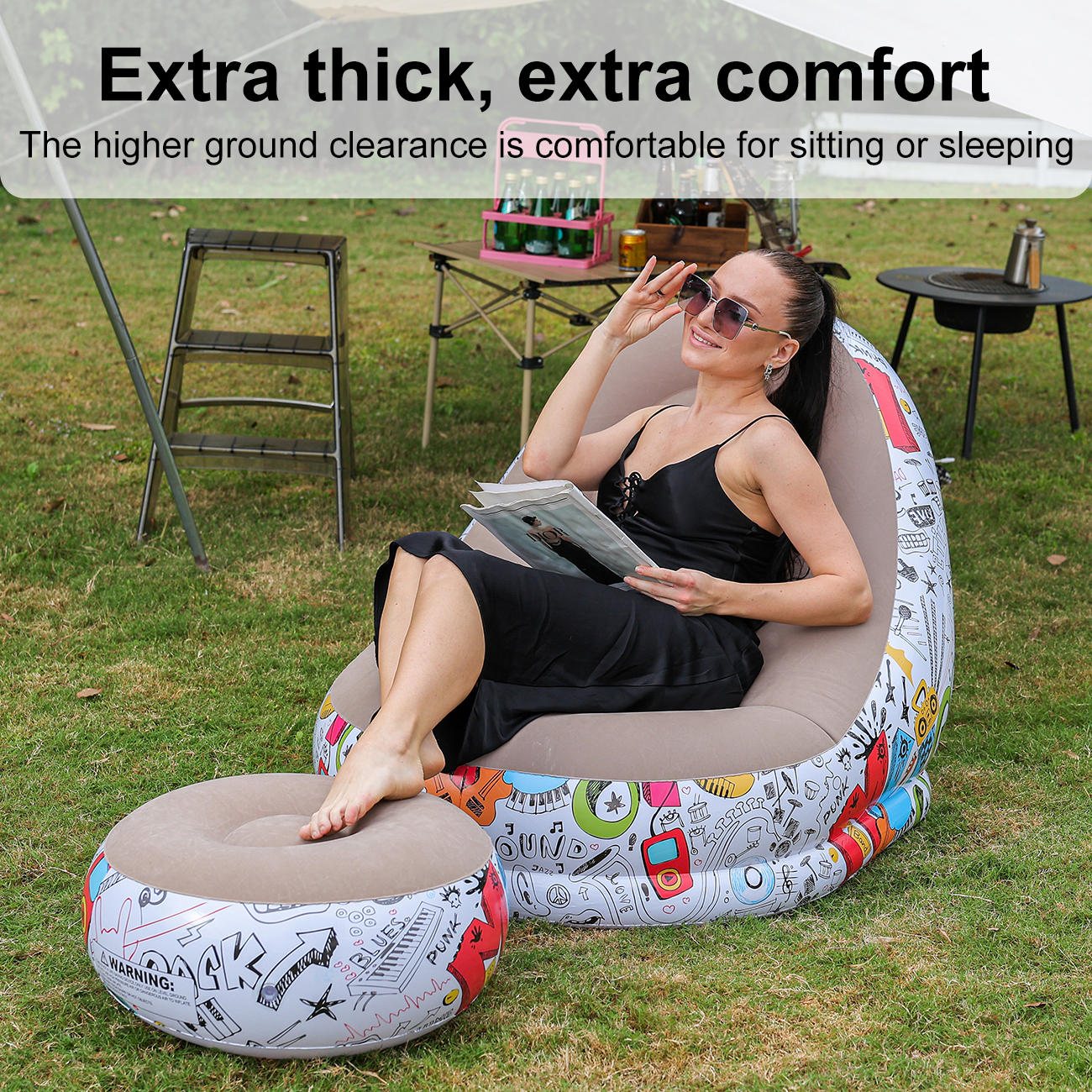 1PC Inflatable Lounger Chair w - Outdoor Sport Chairs บทวิจารณ์และราคา