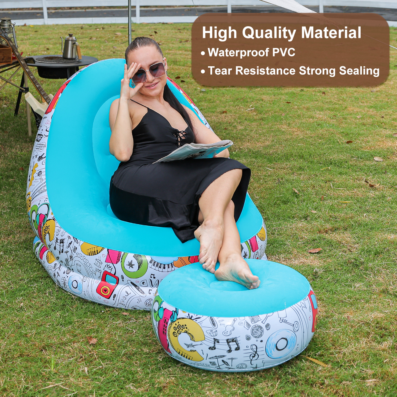 1PC Inflatable Lounger Chair w - Outdoor Sport Chairs บทวิจารณ์และราคา