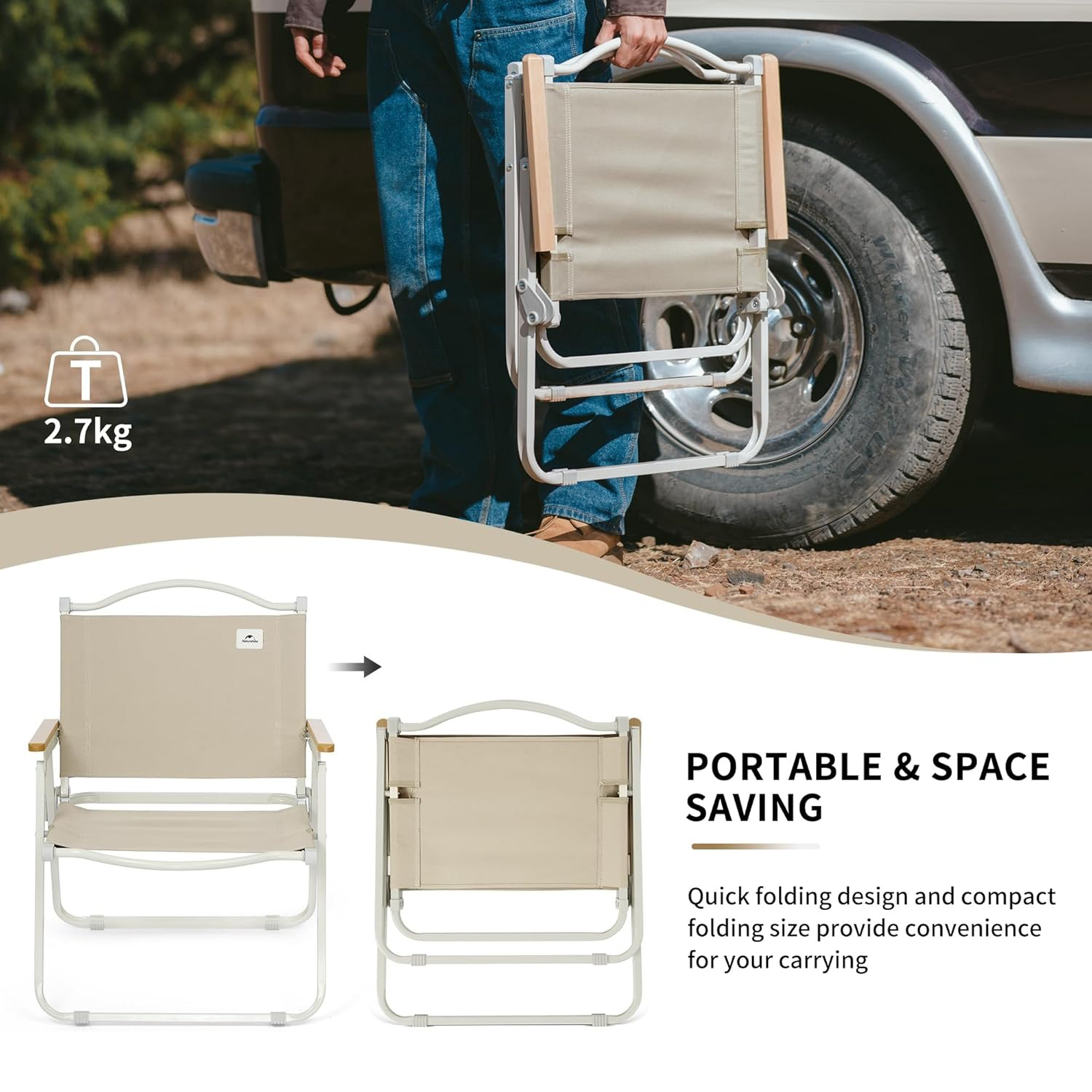 Naturehike Portable Camping Ch - Outdoor Sport Chairs บทวิจารณ์และราคา