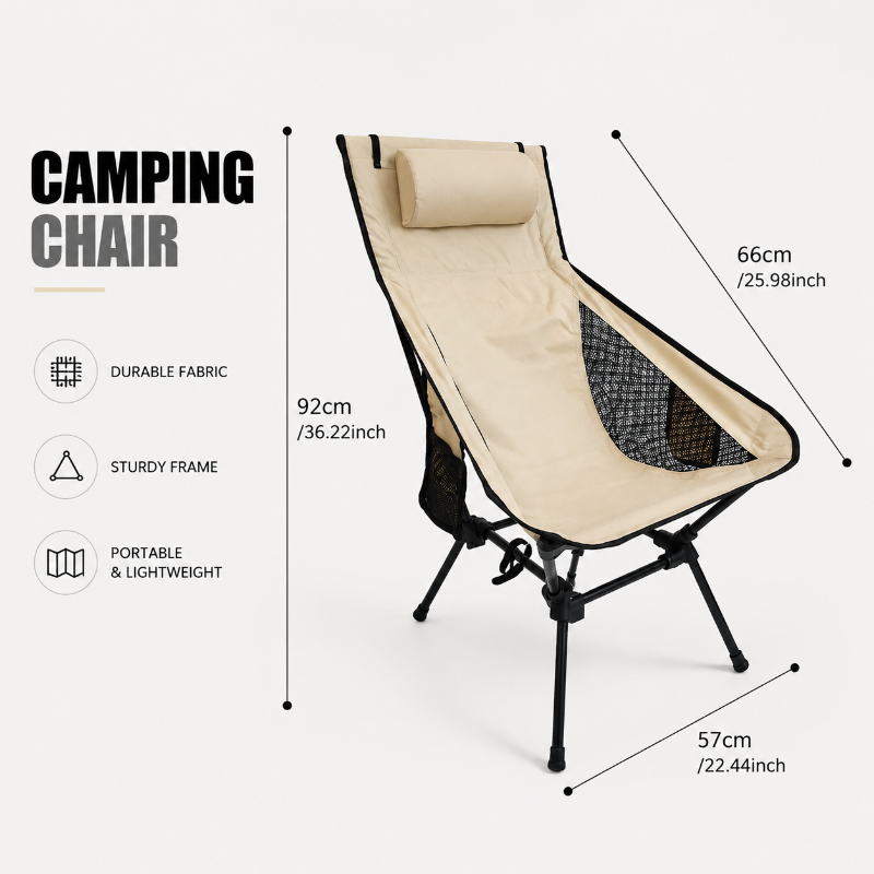 Portable Folding Camping Chair - Outdoor Sport Chairs บทวิจารณ์และราคา