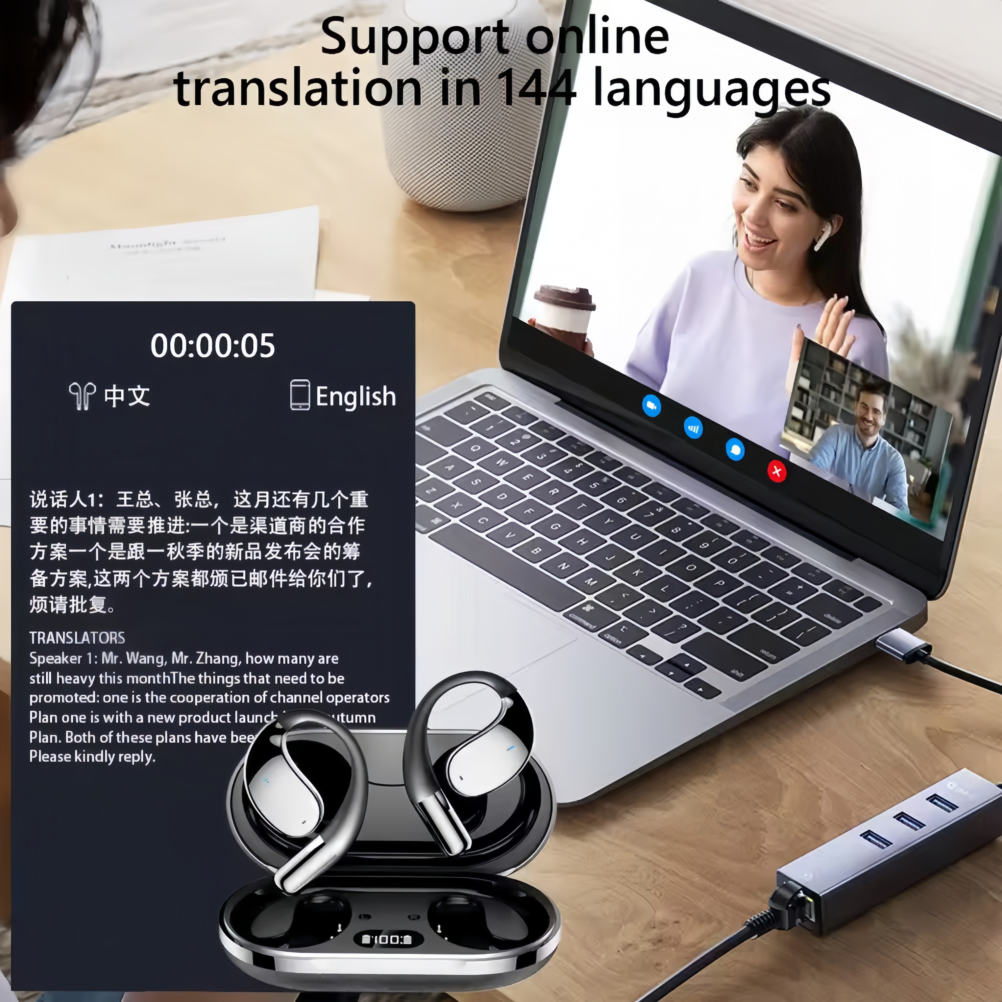2026 New AI Translation Earbud - Outdoor Sport Bar บทวิจารณ์และราคา