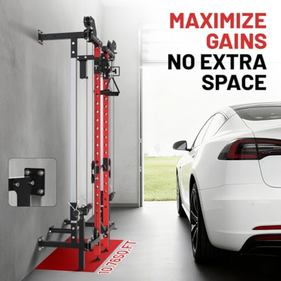 Wall Mounted Folding Squat Rac - Outdoor Sport Bar บทวิจารณ์และราคา