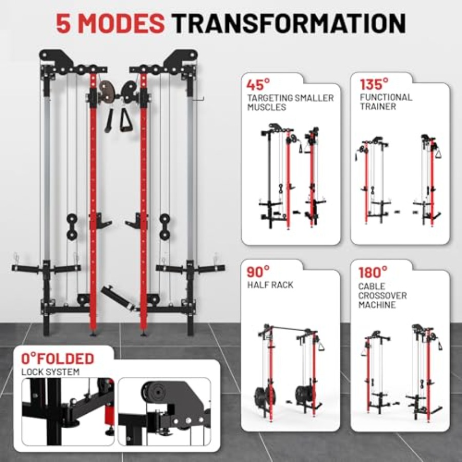 Wall Mounted Folding Squat Rac - Outdoor Sport Bar บทวิจารณ์และราคา